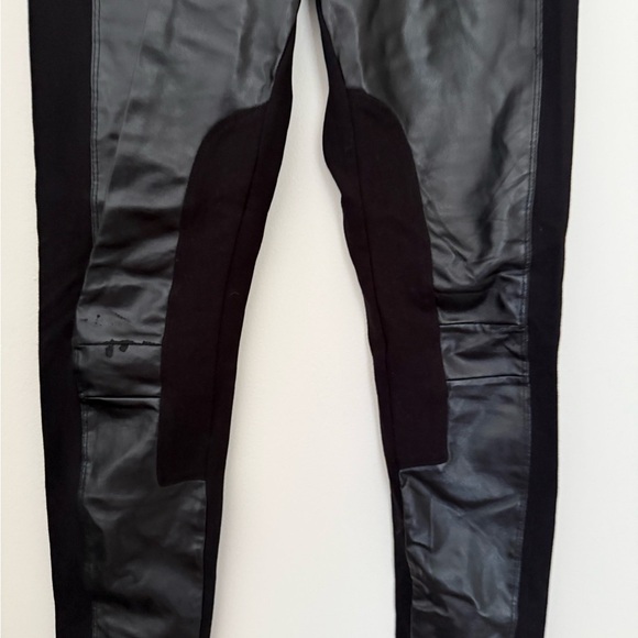 Buffalo David Bitton Leather Two-Tone Skinny Pants - Picture 2 of 9